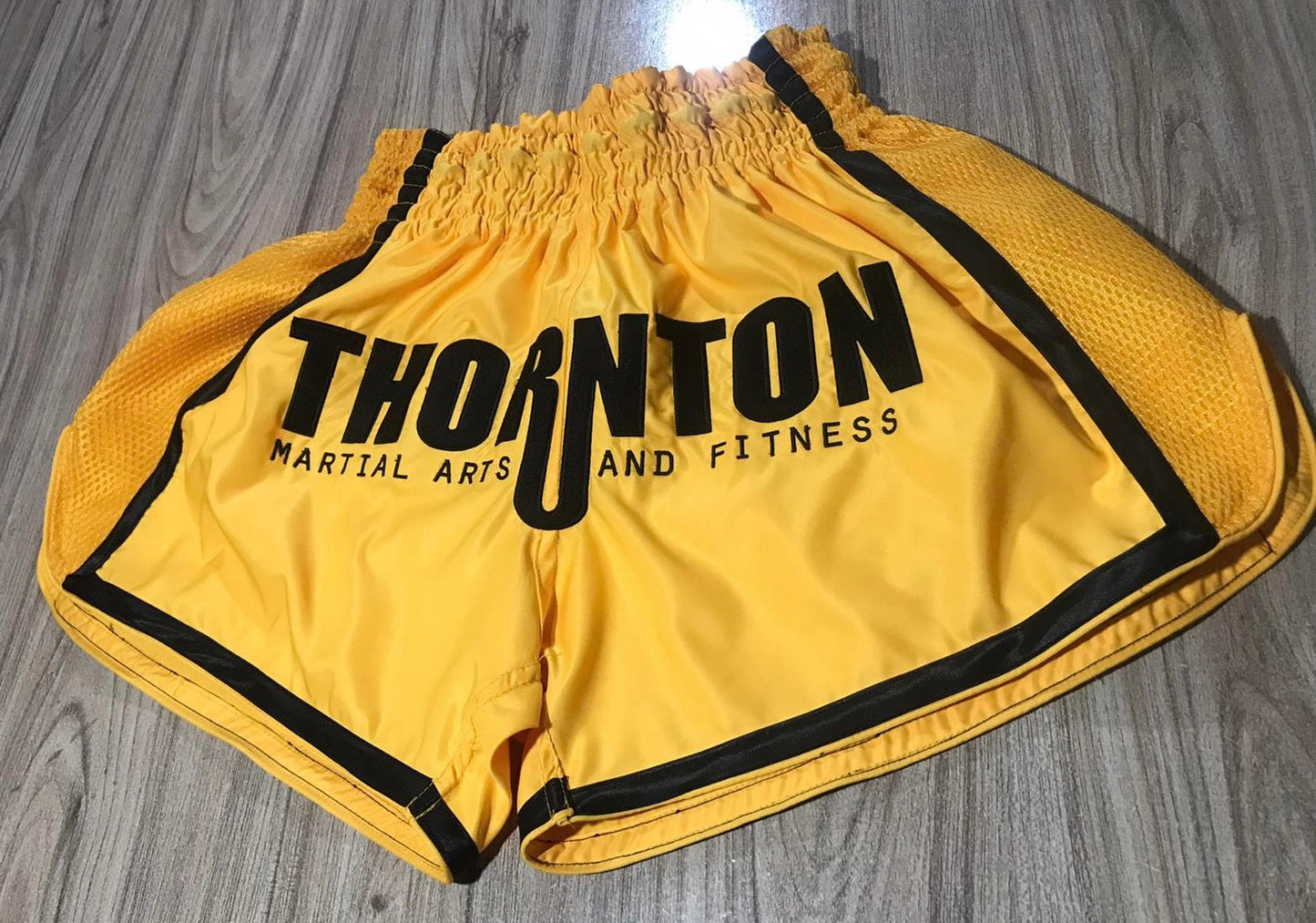 Custom TMA Muay Thai Shorts Black or Yellow